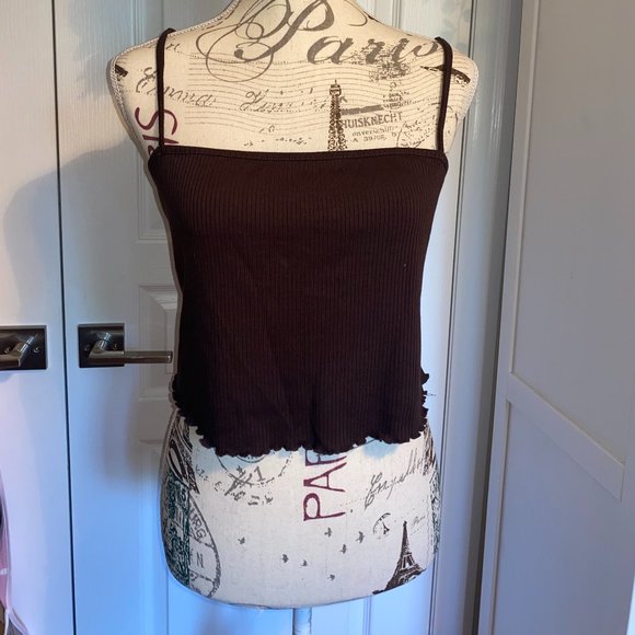 Cropped Ribbed Tank - Picture 1 of 2